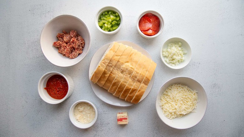 ingredients for pizza grilled cheese