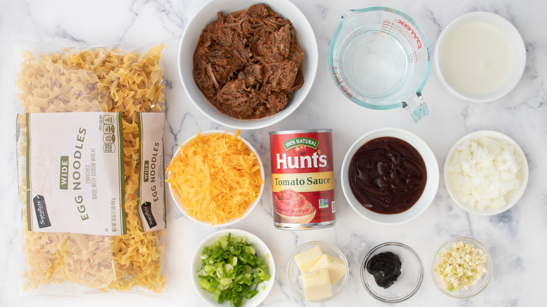 cheesy bbq beef casserole ingredients