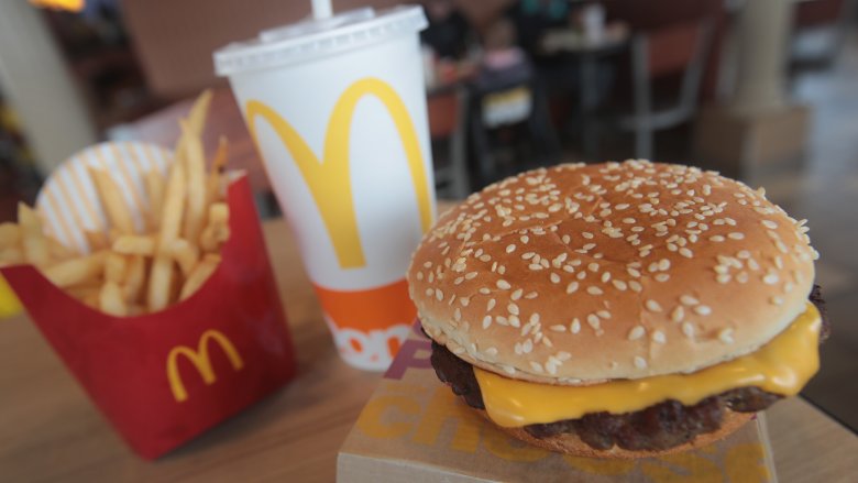 McDonald's burger and fries