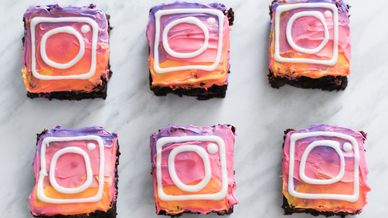 Instagram-themed brownies