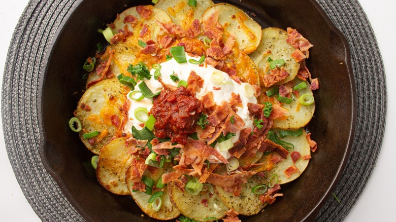 irish nachos on plate