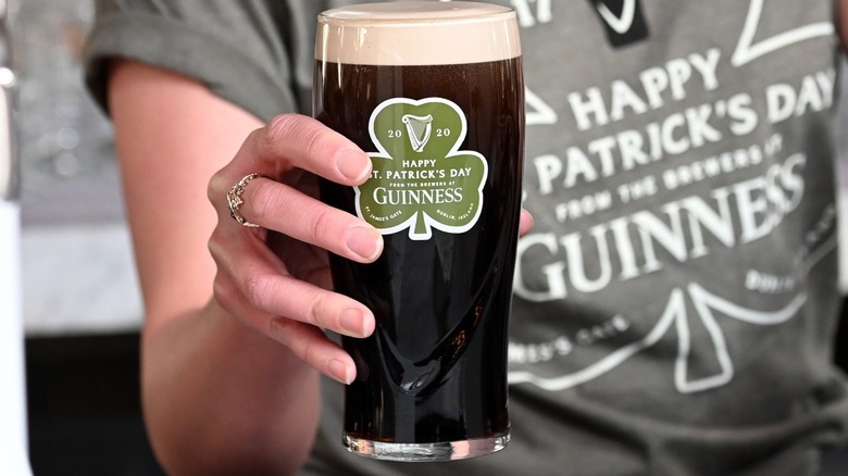 Guinness glass and shirt