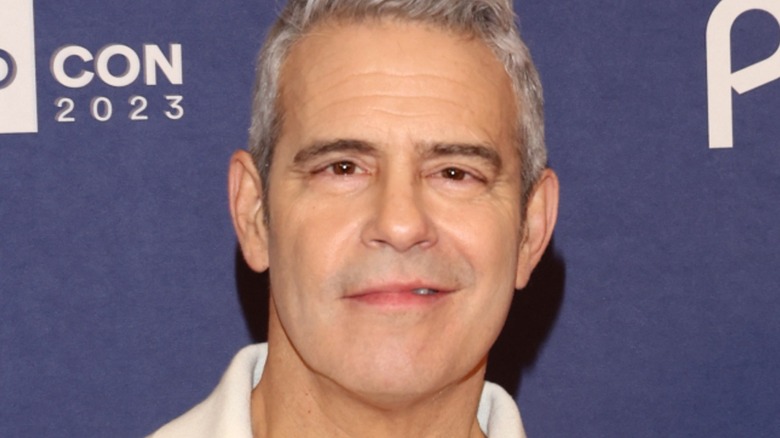 Andy Cohen against blue background