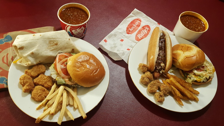 food from wendy's and rally's