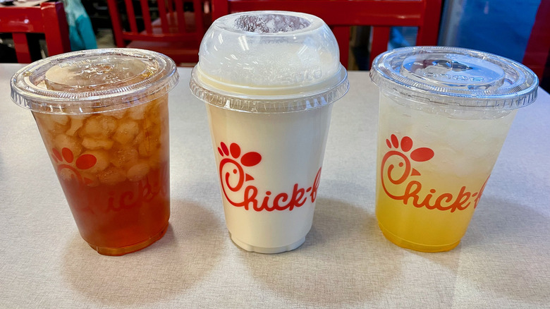 Three Chick-fil-A drinks