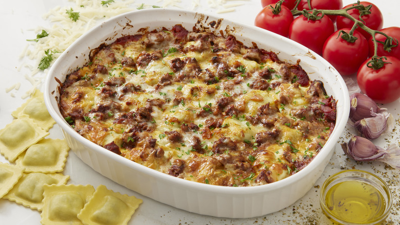 Casserole in baking dish