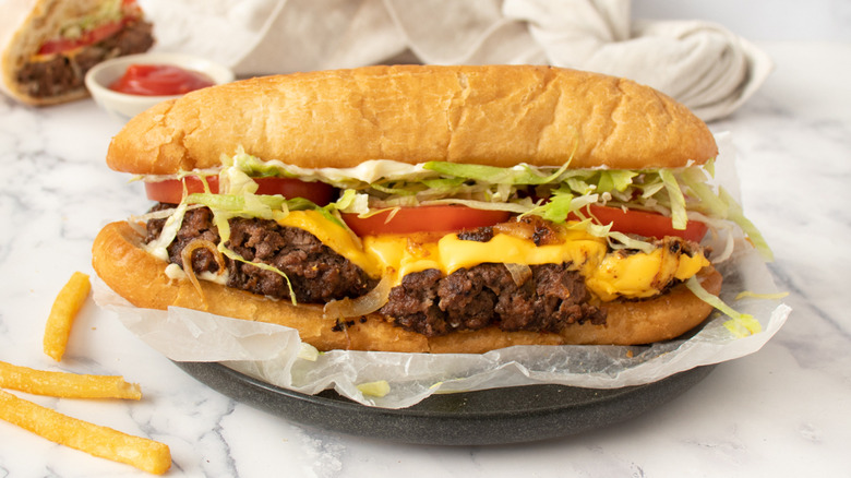 New York chopped cheese sandwich