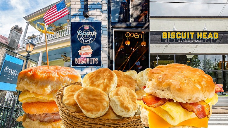 Buttermilk biscuits on plate