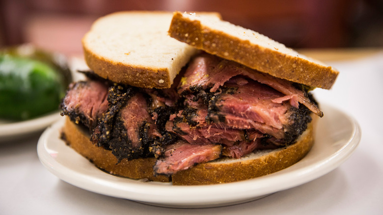 pastrami sandwich from Katz's Deli