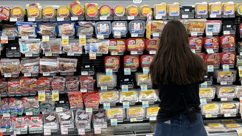 grocery store deli meat display