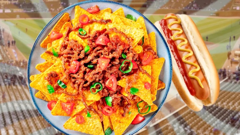 Nachos near hot dog