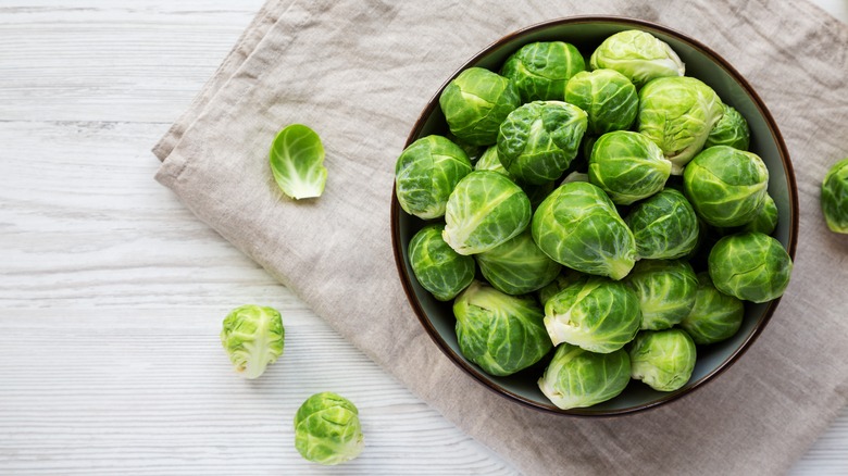 Brussels sprouts in a bowl