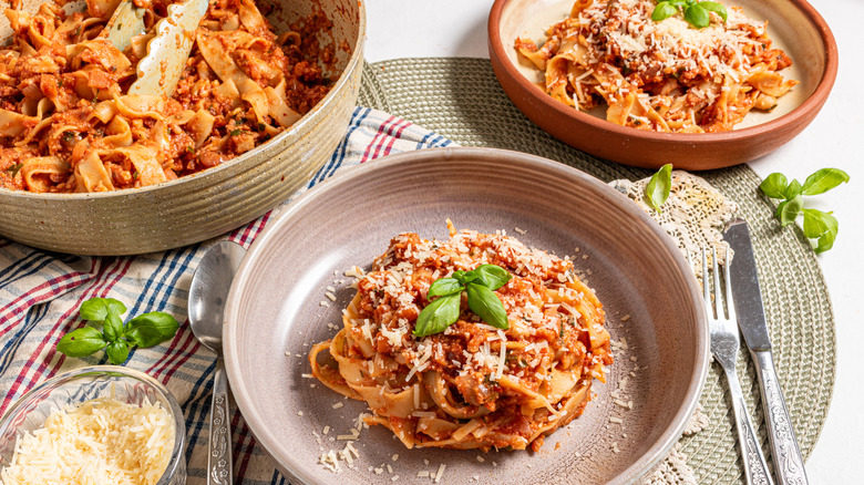 vegetarian cauliflower bolognese dish