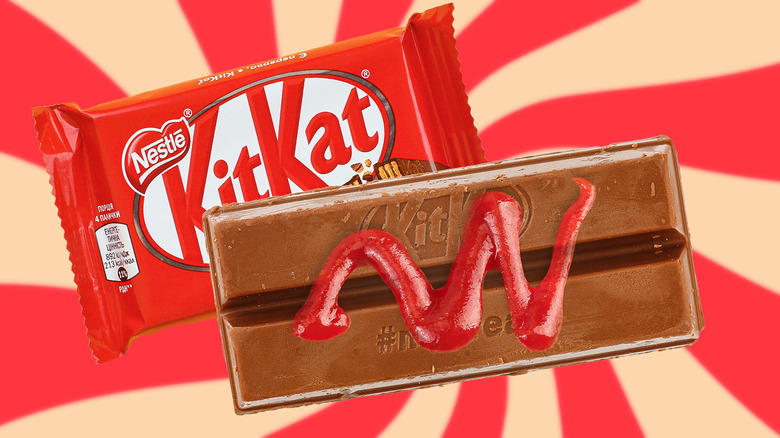 Kit Kat with ketchup topping