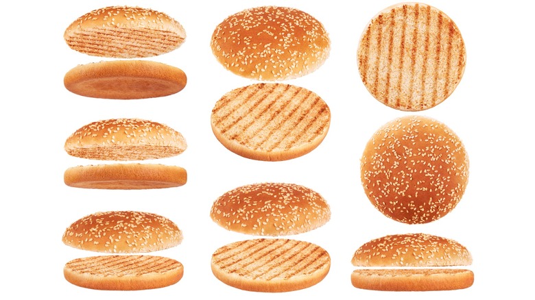 variety of hamburger buns