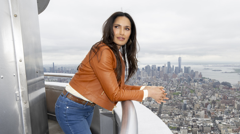 Padma Lakshmi overlooks New York City