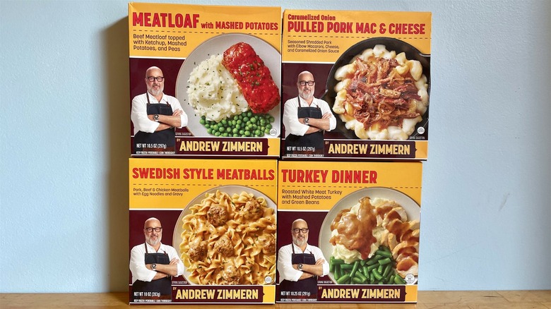 four Andrew Zimmern frozen meals