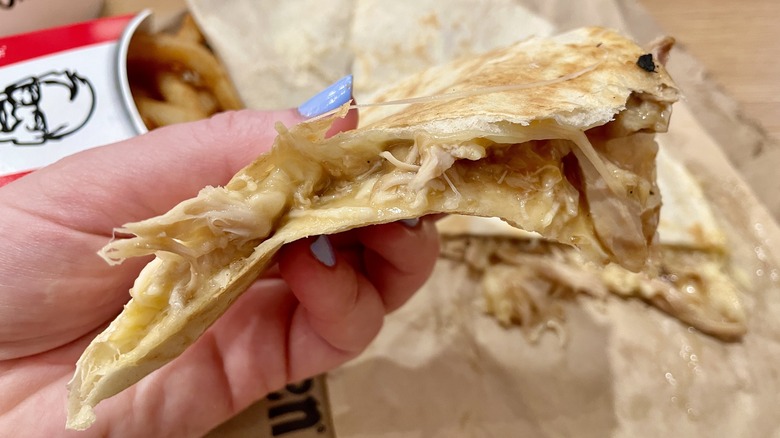 The side of KFC's new Chicken Quesadilla