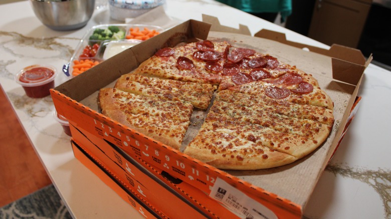 Little Caesars pizza boxes 