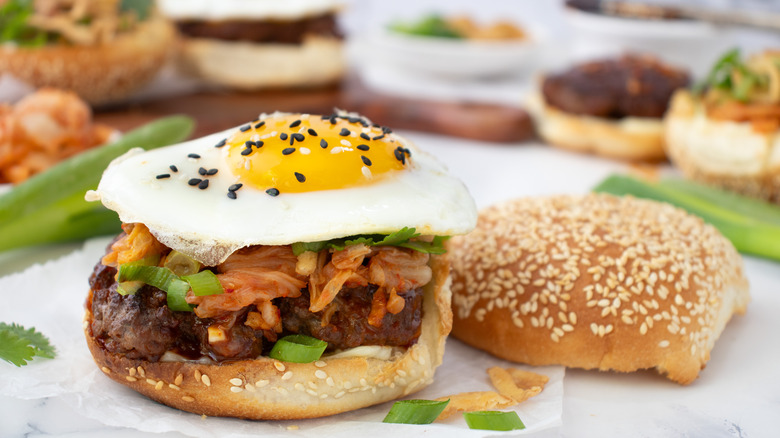 glazed korean bbq burger