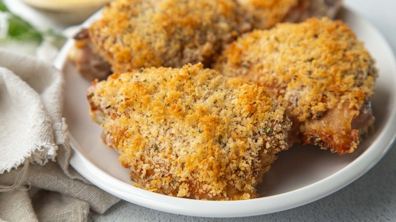 crispy deviled chicken thighs