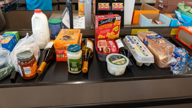 conveyor belt at Aldi