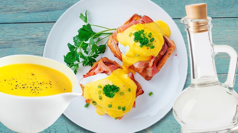 Eggs Benedict with hollandaise sauce