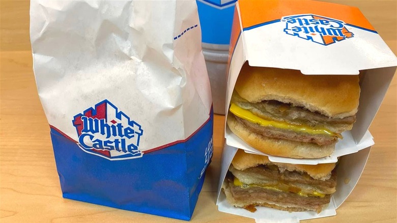 White Castle bag and boxes