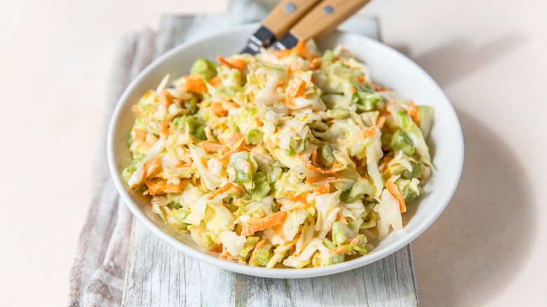 Coleslaw in bowl