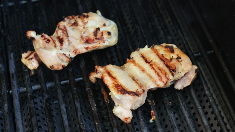 chicken thighs on grill