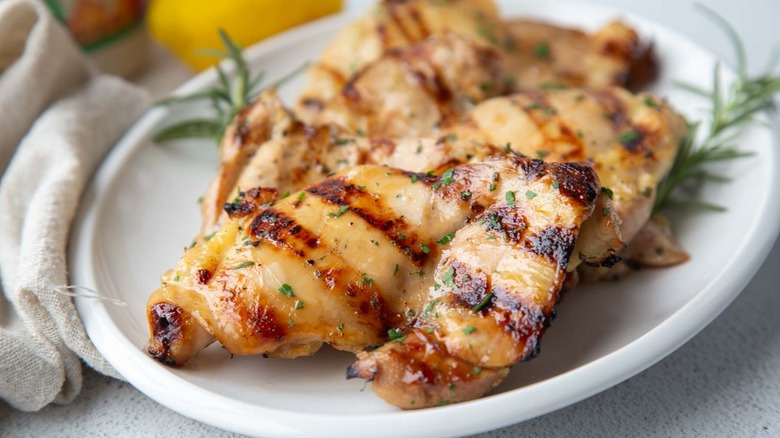 grilled chicken on a platter